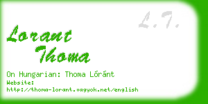 lorant thoma business card