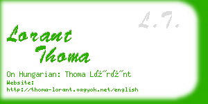 lorant thoma business card